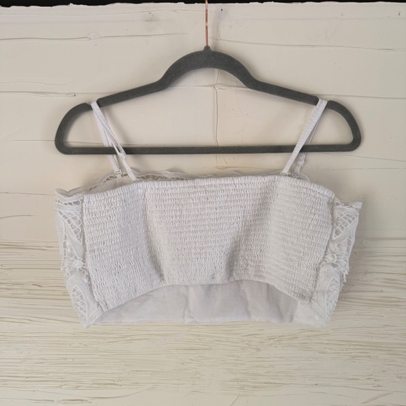 American Eagle | Large | White Lace Crop Top - Picture 2 of 6